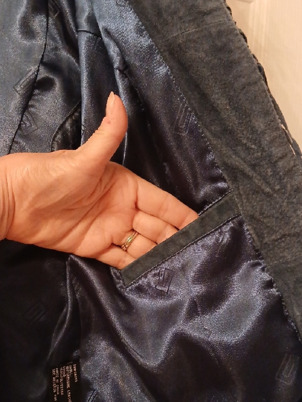 Pamela McCoy Denim-Blue Suede Fringe Jacket - Picture 6 of 11